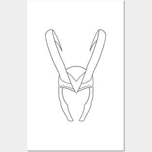 Minimalist Loki Outline Design Posters and Art